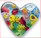 Fused Glass Heart